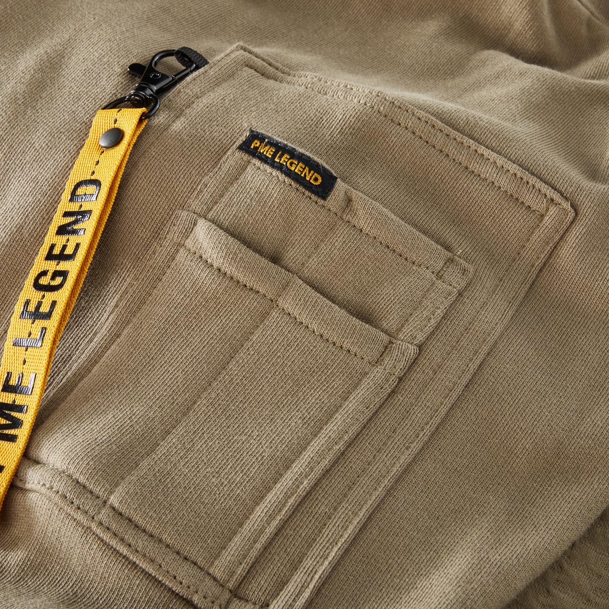 PME LEGEND Sweatjacke aus Baumwolle khaki