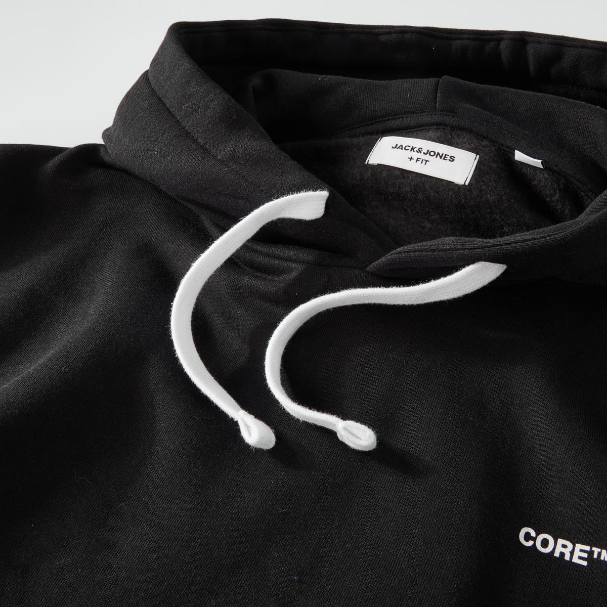 Jack&Jones Hoodie mit Print auf Vorder- und Rückseite schwarz