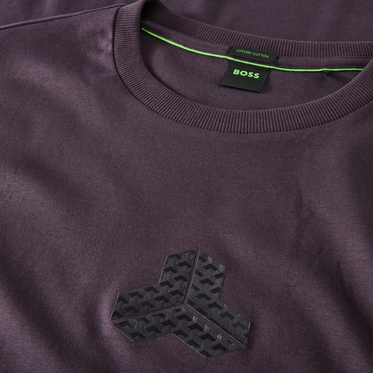 BOSS Longsleeve aus Baumwolle lila