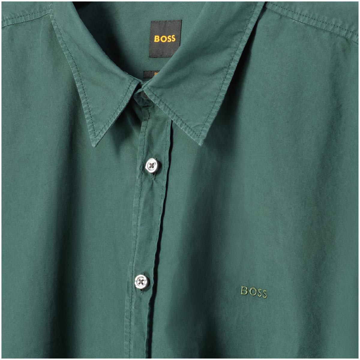 BOSS Freizeithemd mit Biobaumwolle dunkelgrün