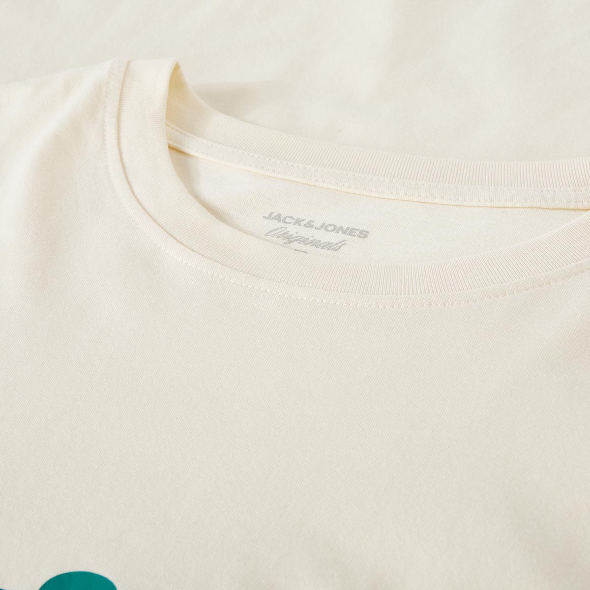 Jack&Jones T-Shirt aus Biobaumwolle cremeweiß