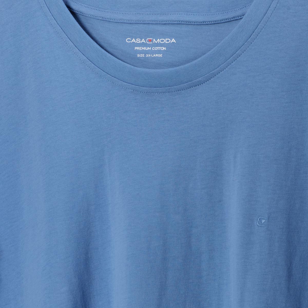 CASA MODA T-Shirt aus Baumwolle mittelblau