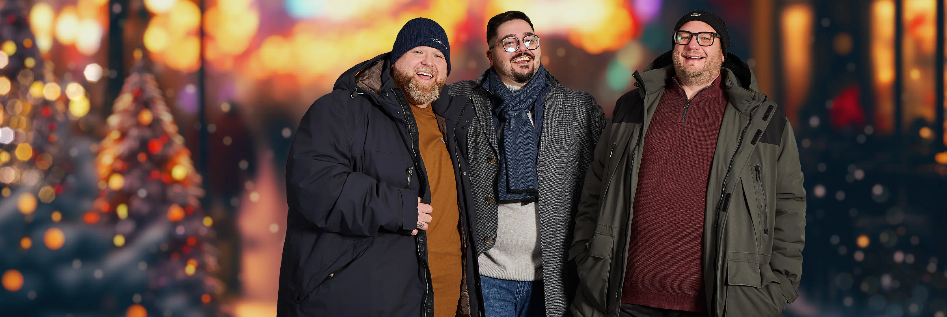 Stilvolle Outdoor Weihnachtsoutfits in großen Größen mit Winterjacken und Accessoires