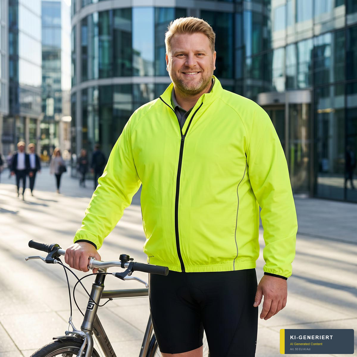 North Ultraleichte Radjacke mit reflektierenden Elementen, winddicht grün