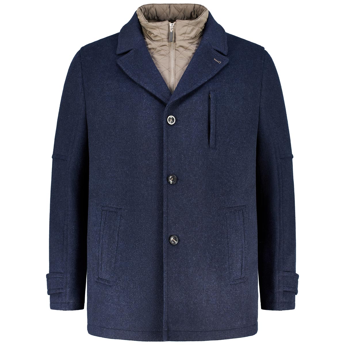 Wolljacke mit Westeneinsatz