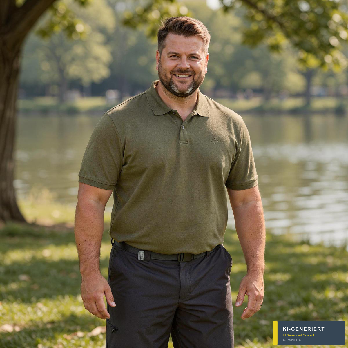 Maier Sports Funktions-Poloshirt, atmungsaktiv und schnelltrocknend oliv