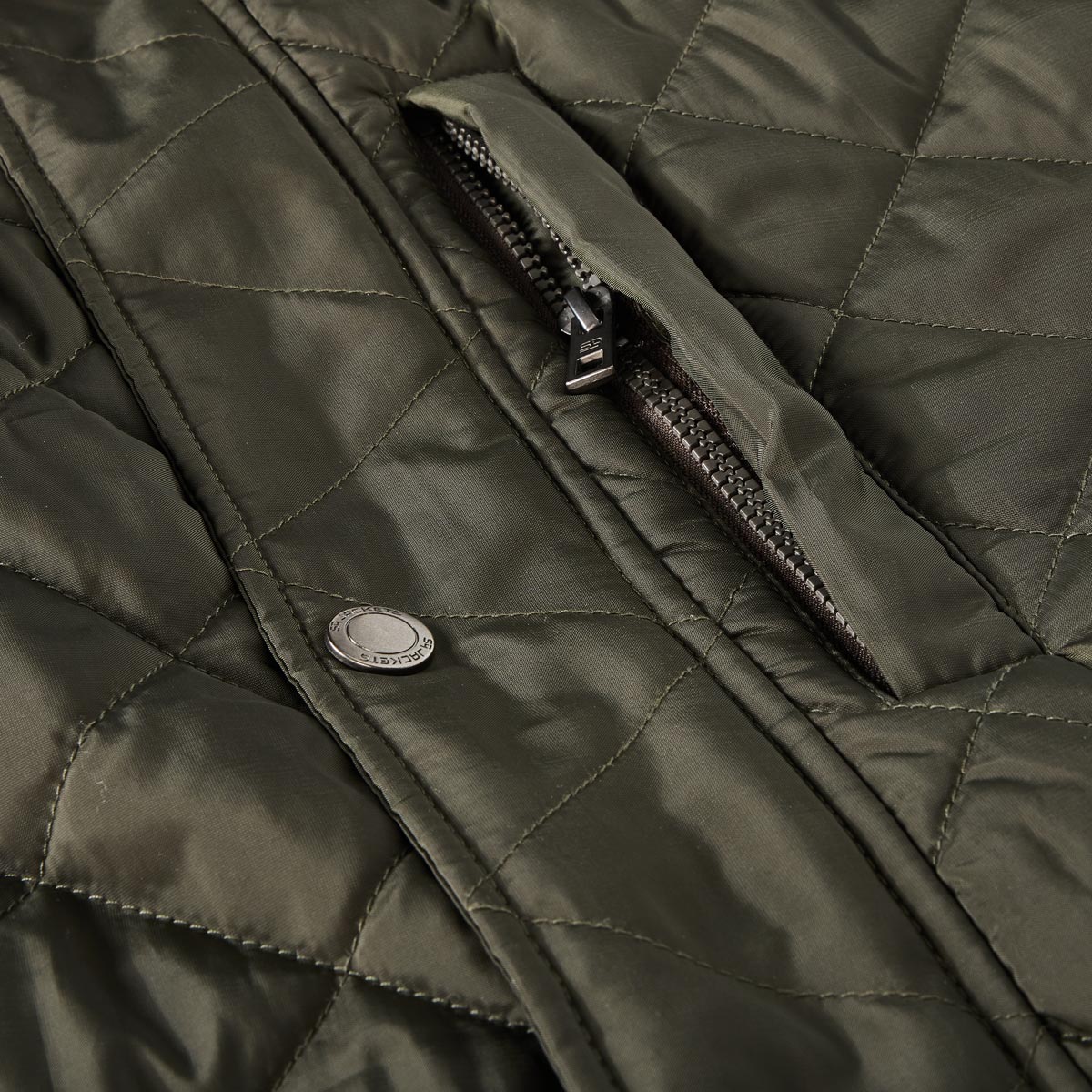 S4 Jackets Steppjacke mit Kontrastdetails, wasserabweisend grün