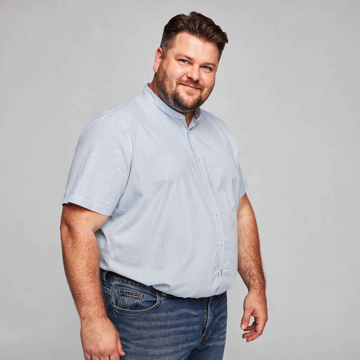 Pfundskerl Freizeithemd aus Baumwolle hellblau