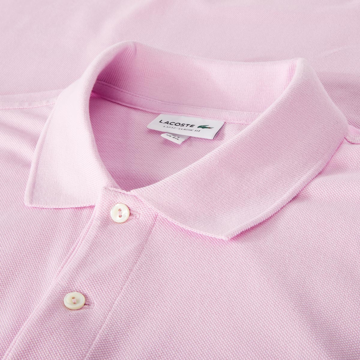 LACOSTE Poloshirt aus Baumwoll-Piqué rosa