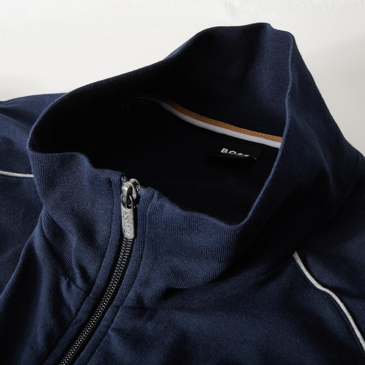 BOSS Sweatjacke mit Stretch dunkelblau