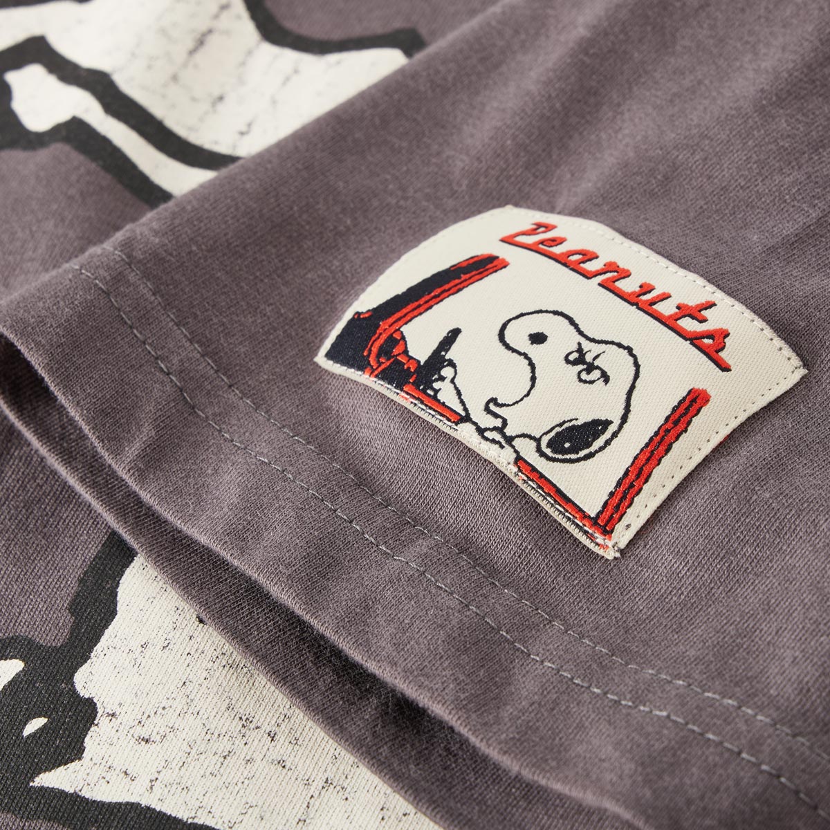 North T-Shirt mit Peanuts-Print grau