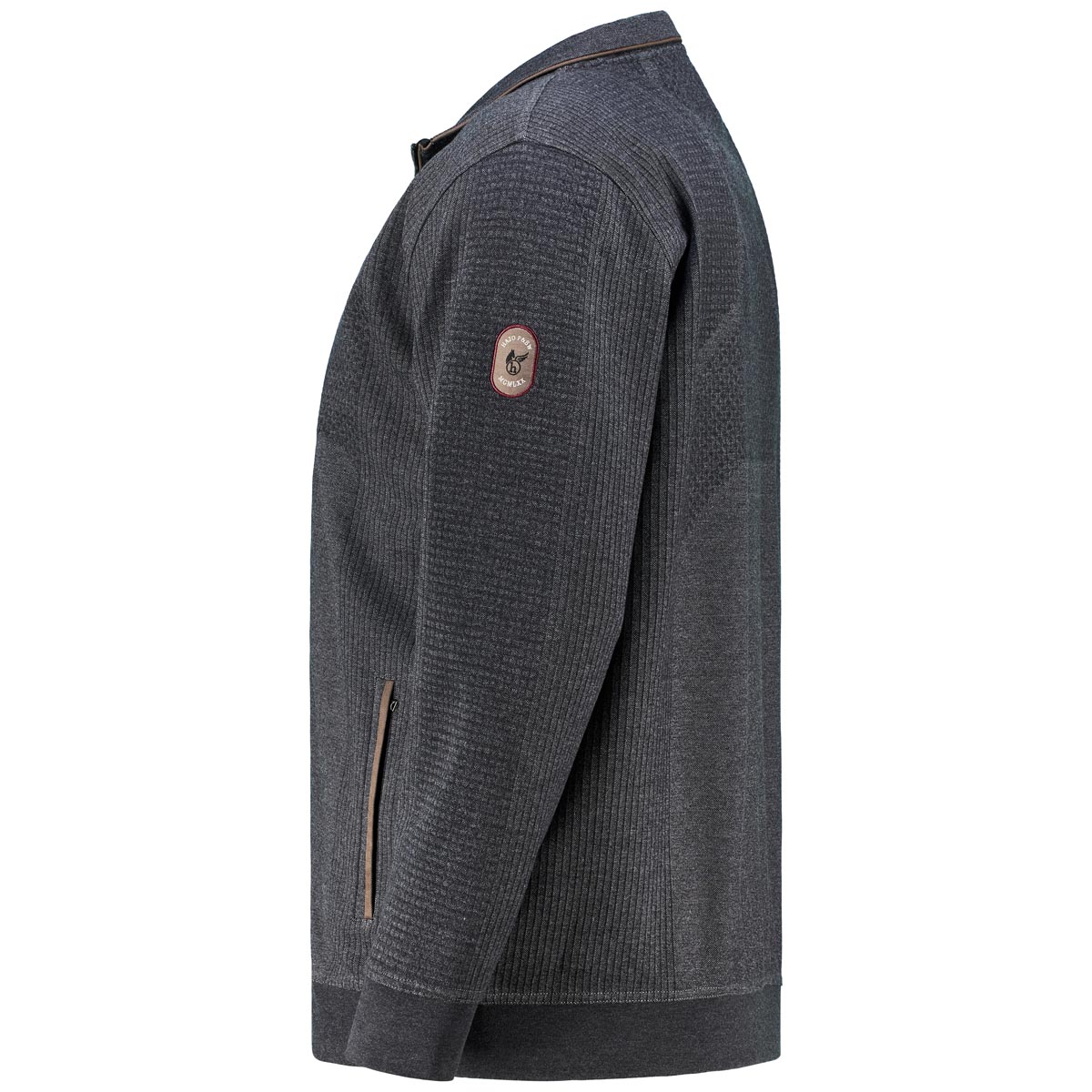 Hajo Sweatjacke mit "Stay Fresh" grau