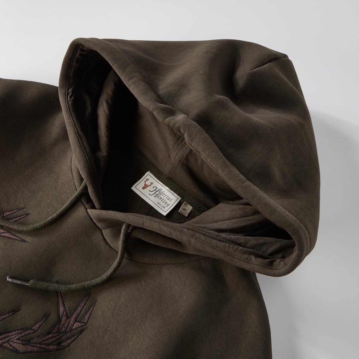 Hubertus Hoodie mit wärmender Fleece-Innenseite oliv