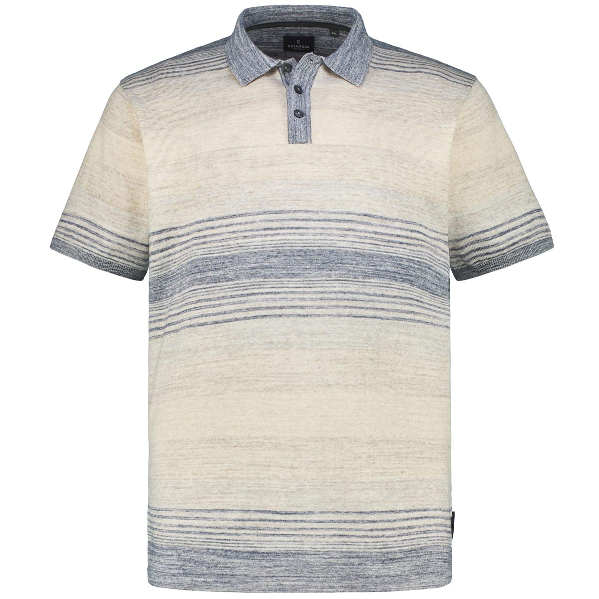 CASA MODA Poloshirt mit Allover-Muster Farbe beige Größe: 3XL günstig online kaufen