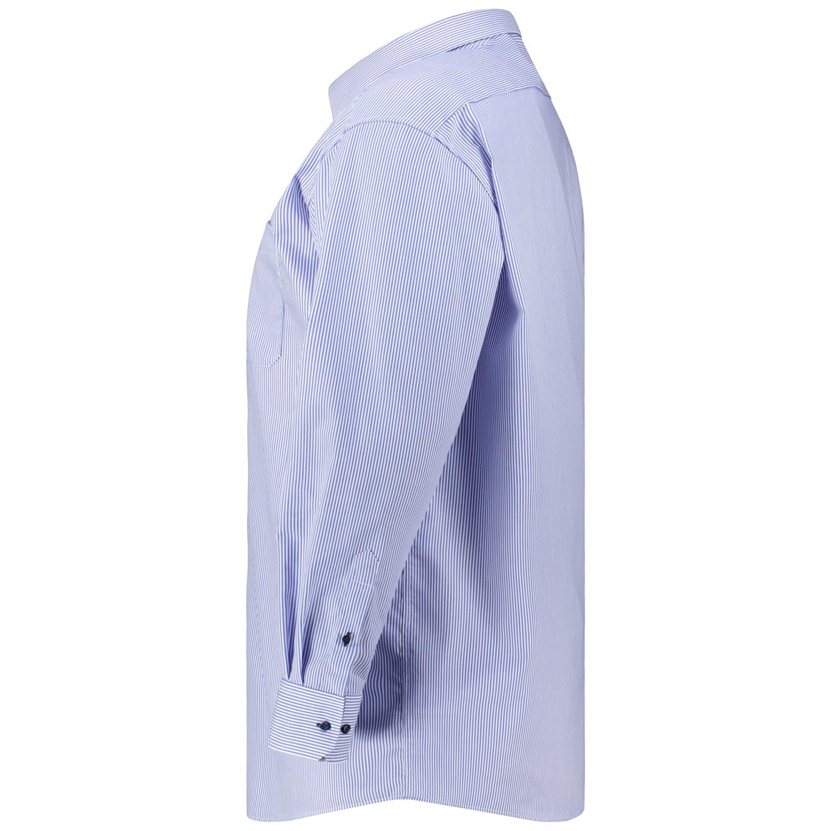 ETERNA Businesshemd aus Biobaumwolle, langarm, bügelfrei blau/weiß
