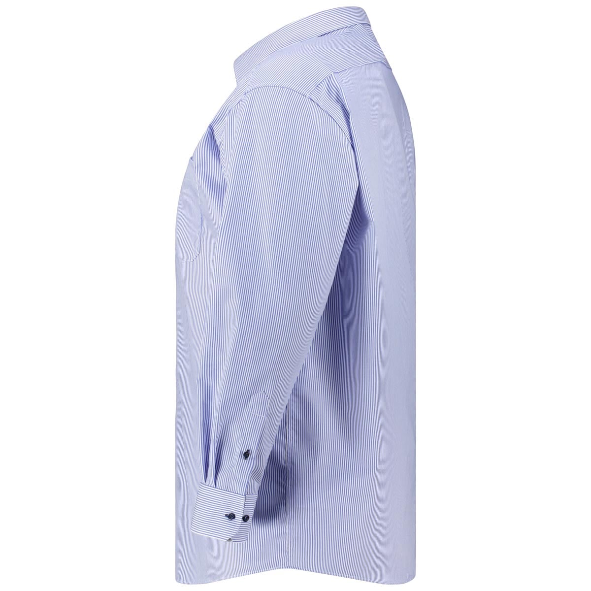 ETERNA Businesshemd aus Biobaumwolle, langarm, bügelfrei blau/weiß ETERNA Businesshemd aus Biobaumwolle, langarm, bügelfrei blau/weiß