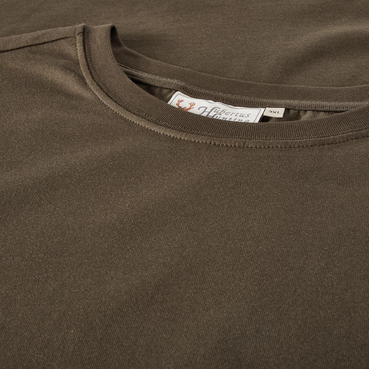Hubertus T-Shirt mit Stickerei oliv