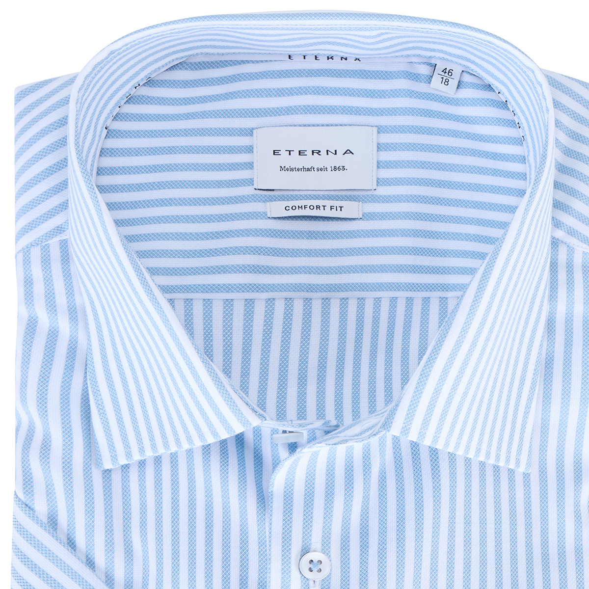 ETERNA Businesshemd, bügelfrei, kurzarm türkis