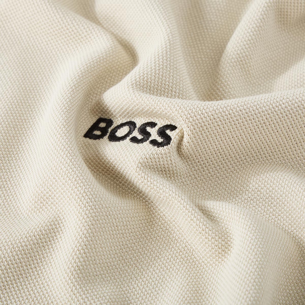 BOSS Poloshirt mit Kontrastdetails beige
