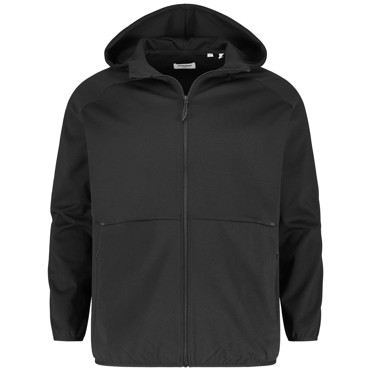 Jack&Jones Sweatjacke aus Funktionsmaterial Farbe schwarz Größe: 5XL günstig online kaufen