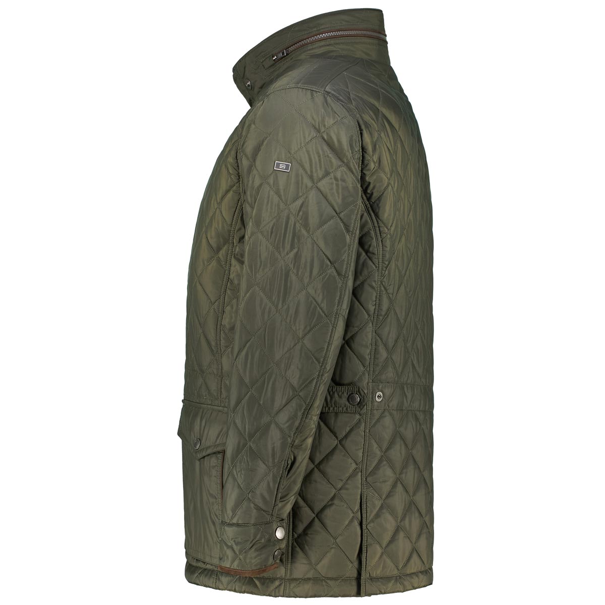 S4 Jackets Steppjacke mit Kontrastdetails, wasserabweisend grün