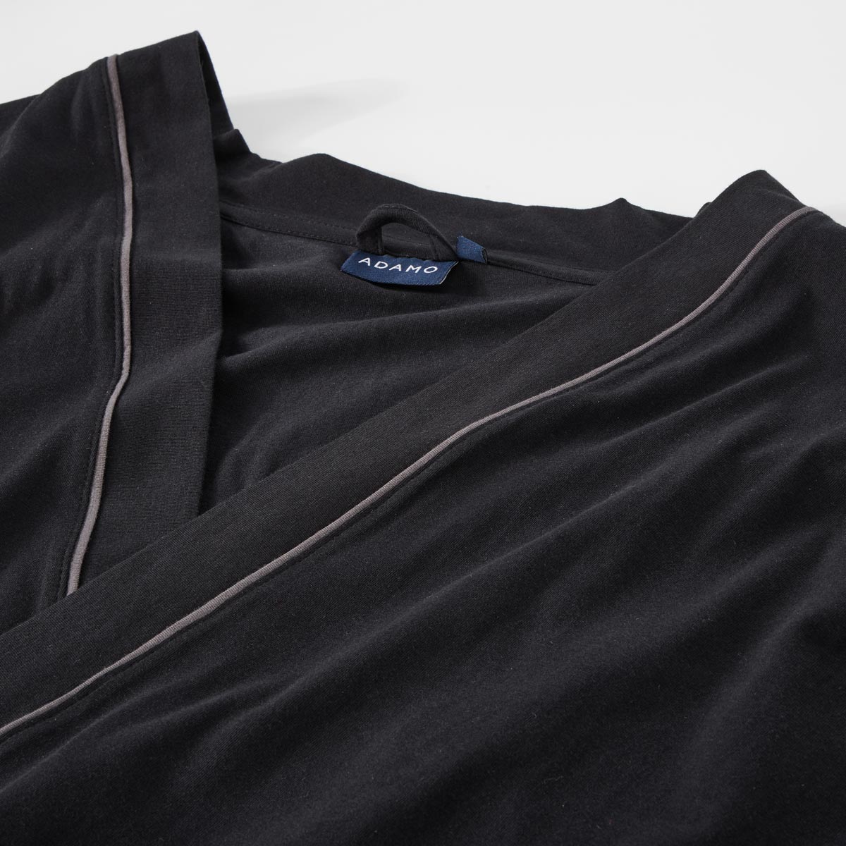 ADAMO Hausmantel aus leichtem Jersey schwarz