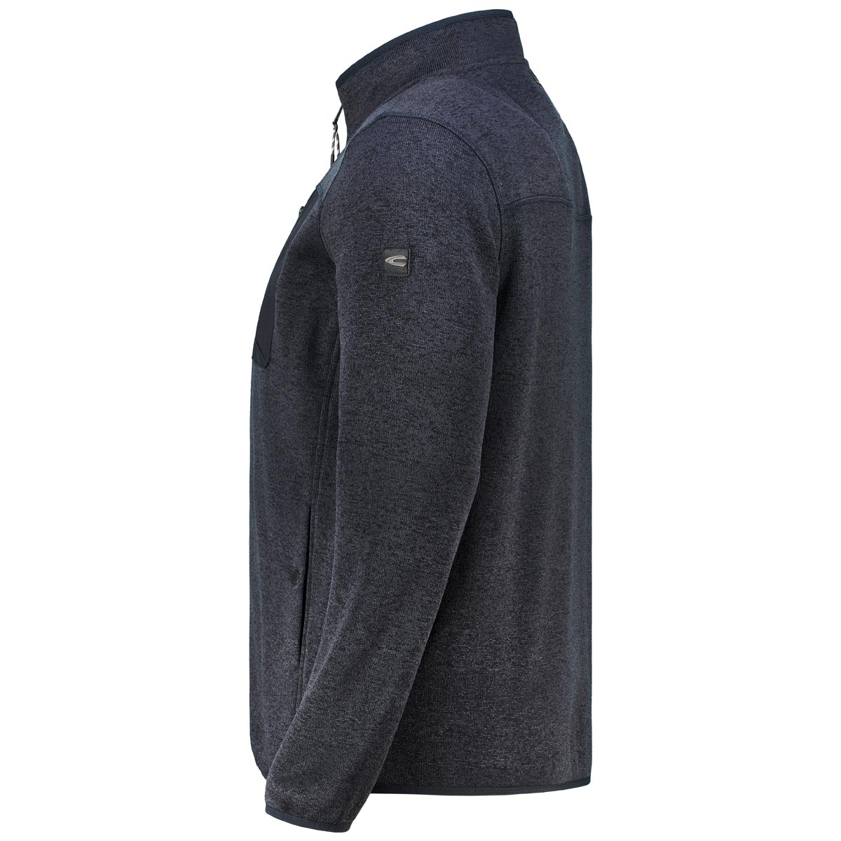 camel active Strickjacke mit Fleecefutter dunkelblau