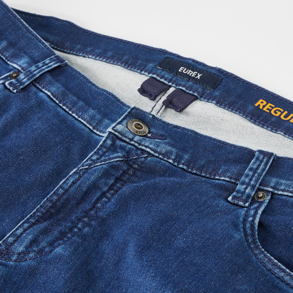 EUREX Jeans mit Stretch, Regular Fit dunkelblau