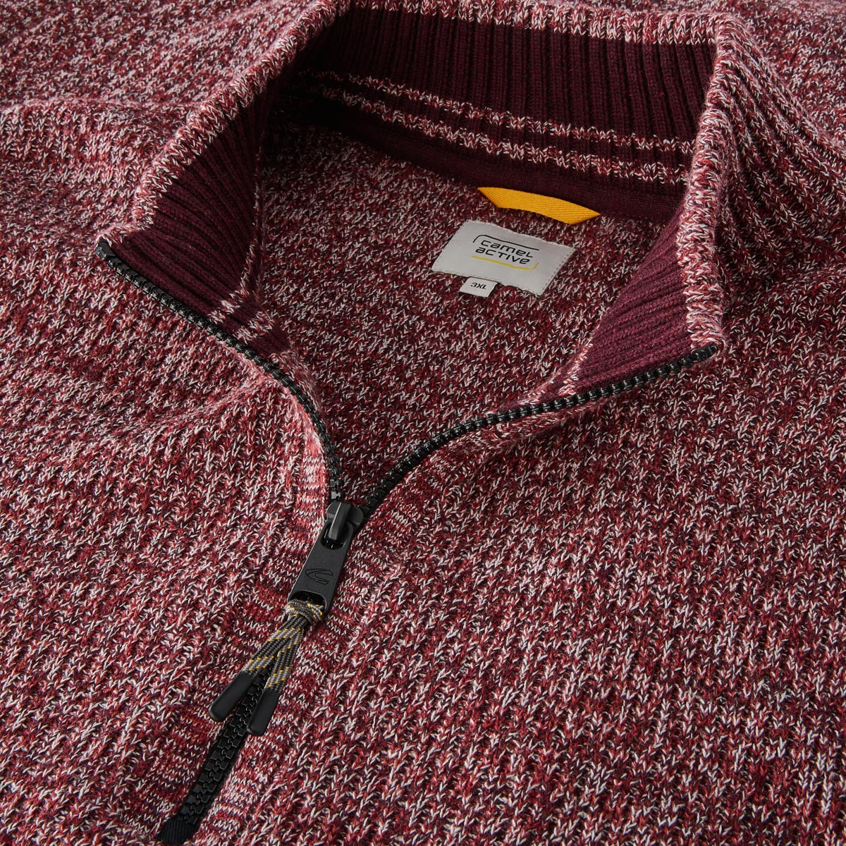 camel active Strickpullover aus Baumwollmischung lila