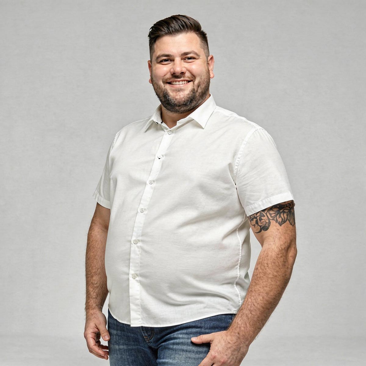 Pfundskerl Trachtenhemd aus Leinen weiß