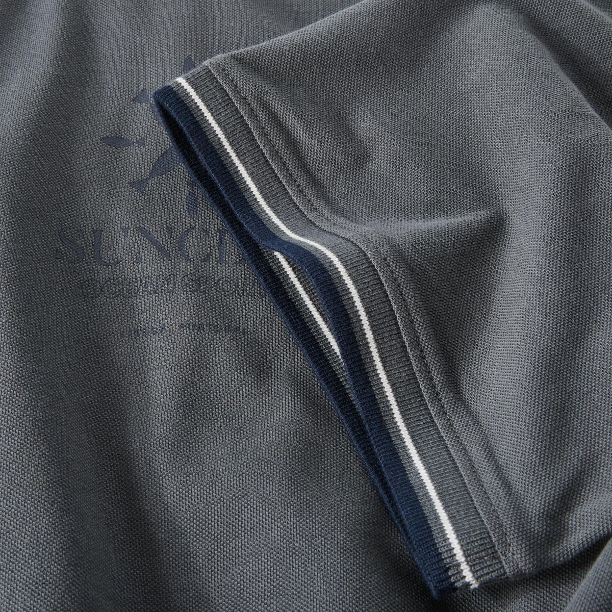 s.Oliver Poloshirt mit Motiv-Print dunkelgrau