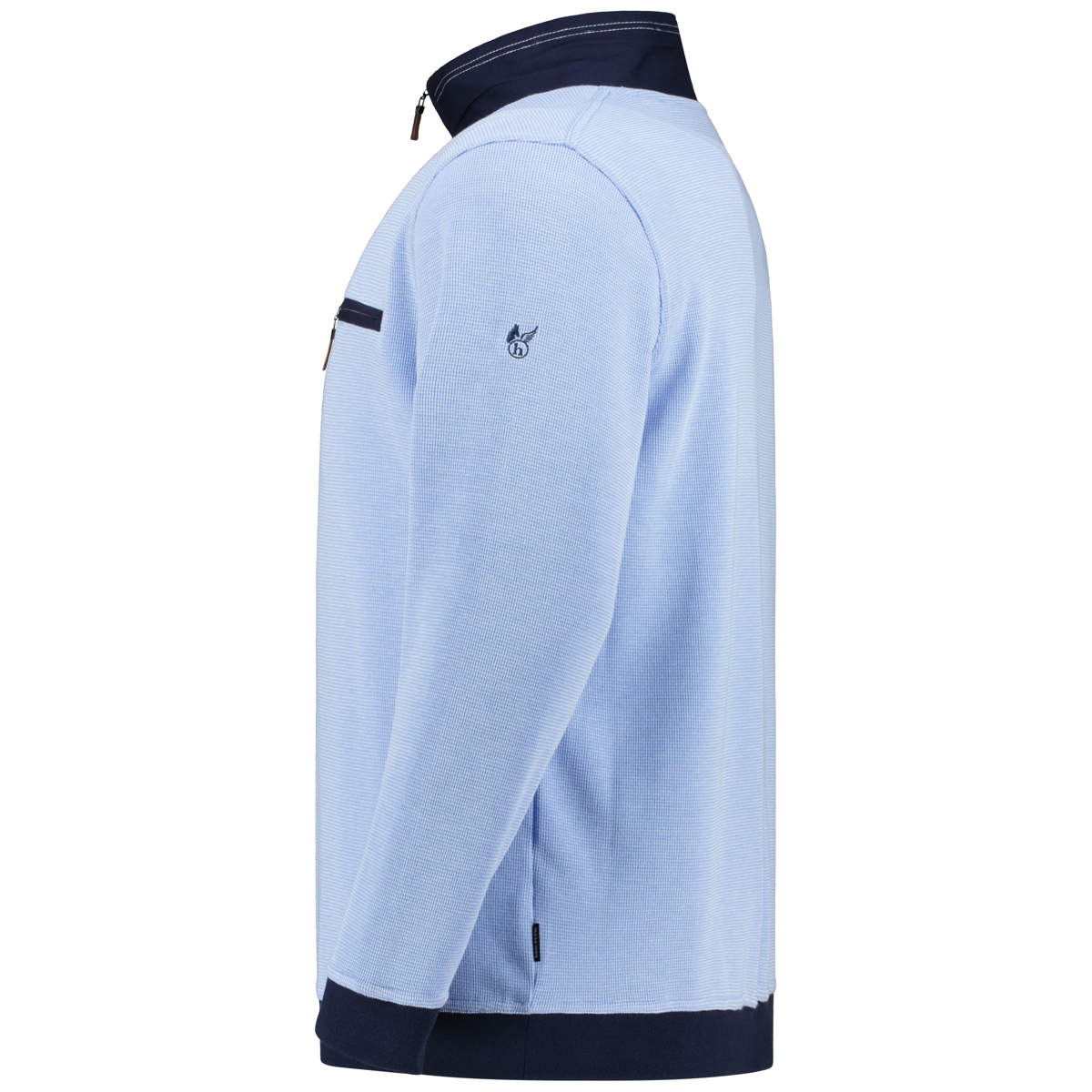 Hajo Sweatshirt "Stay Fresh", bügelfrei hellblau