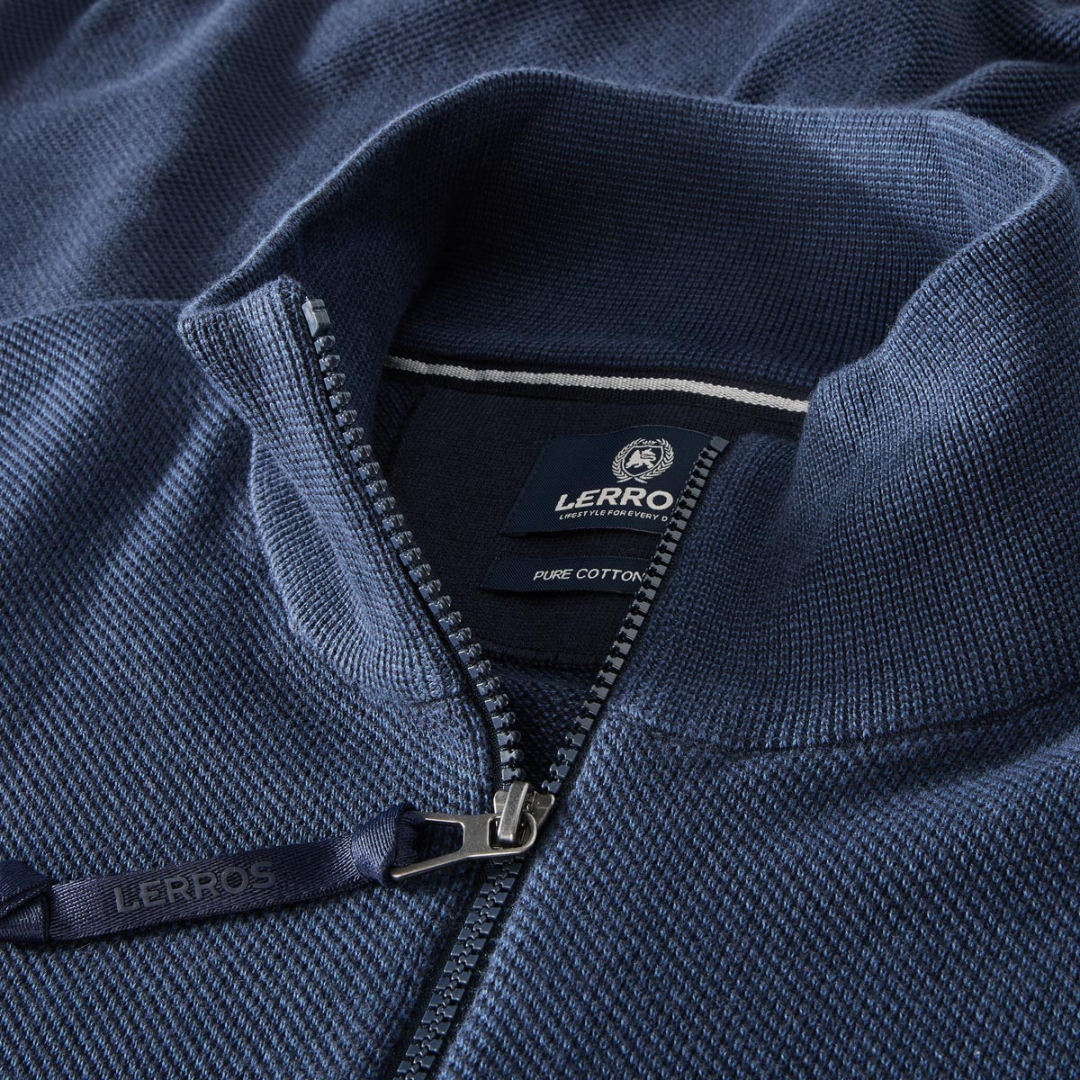 Lerros Strickpullover aus Baumwolle blau