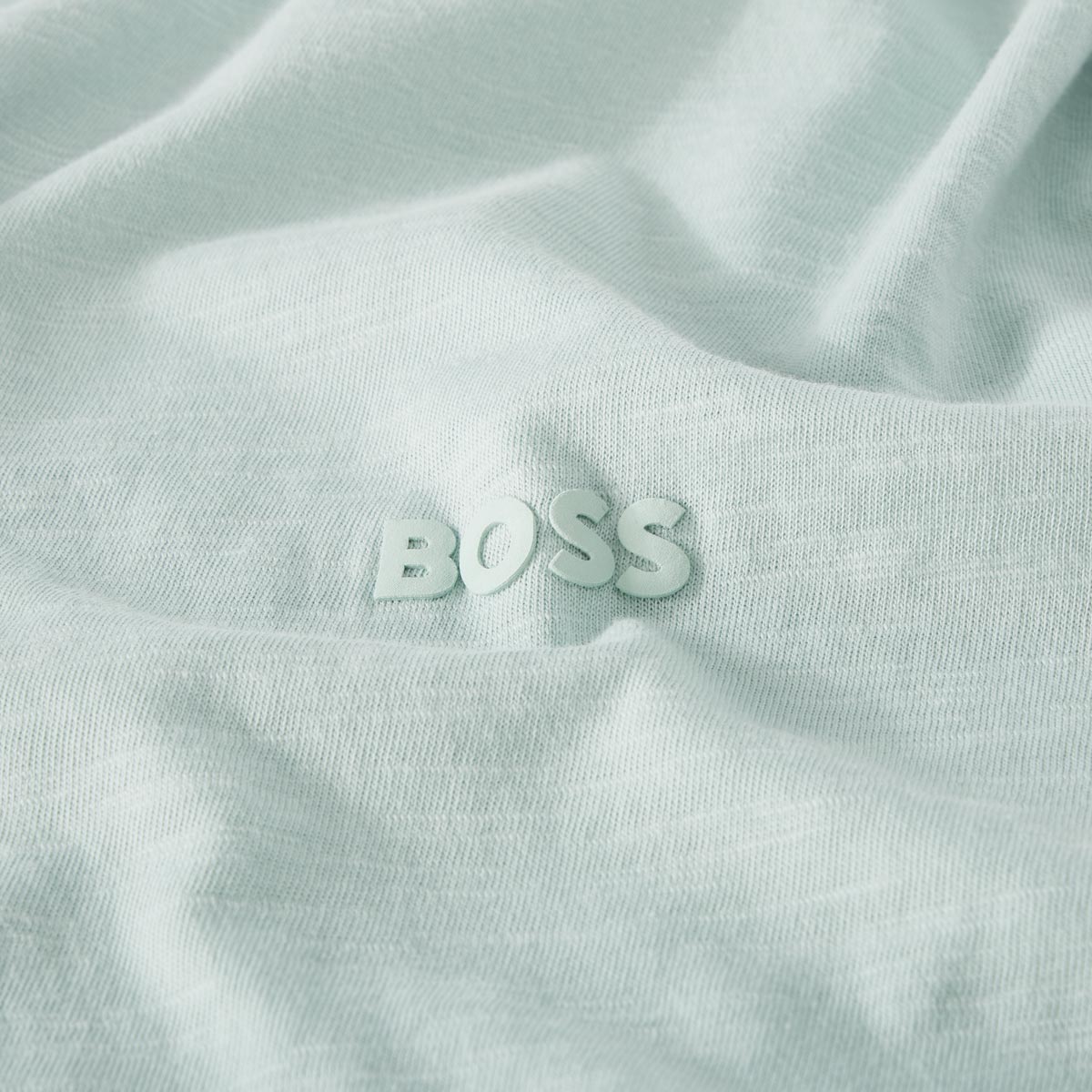 BOSS Basic T-Shirt aus Biobaumwolle mint