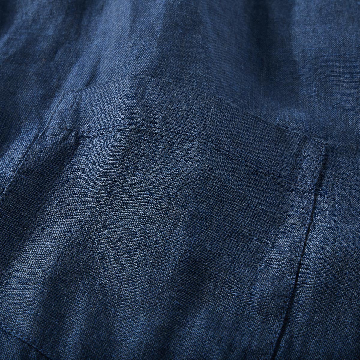 CASA MODA Freizeithemd aus Leinen blau