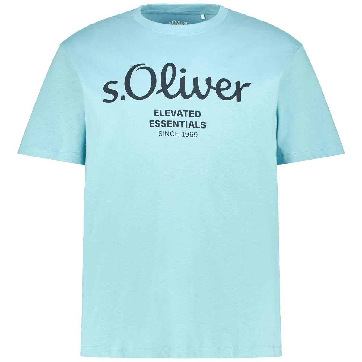 s.Oliver T-Shirt mit Label-Print Farbe blau/grün Größe: 4XL günstig online kaufen