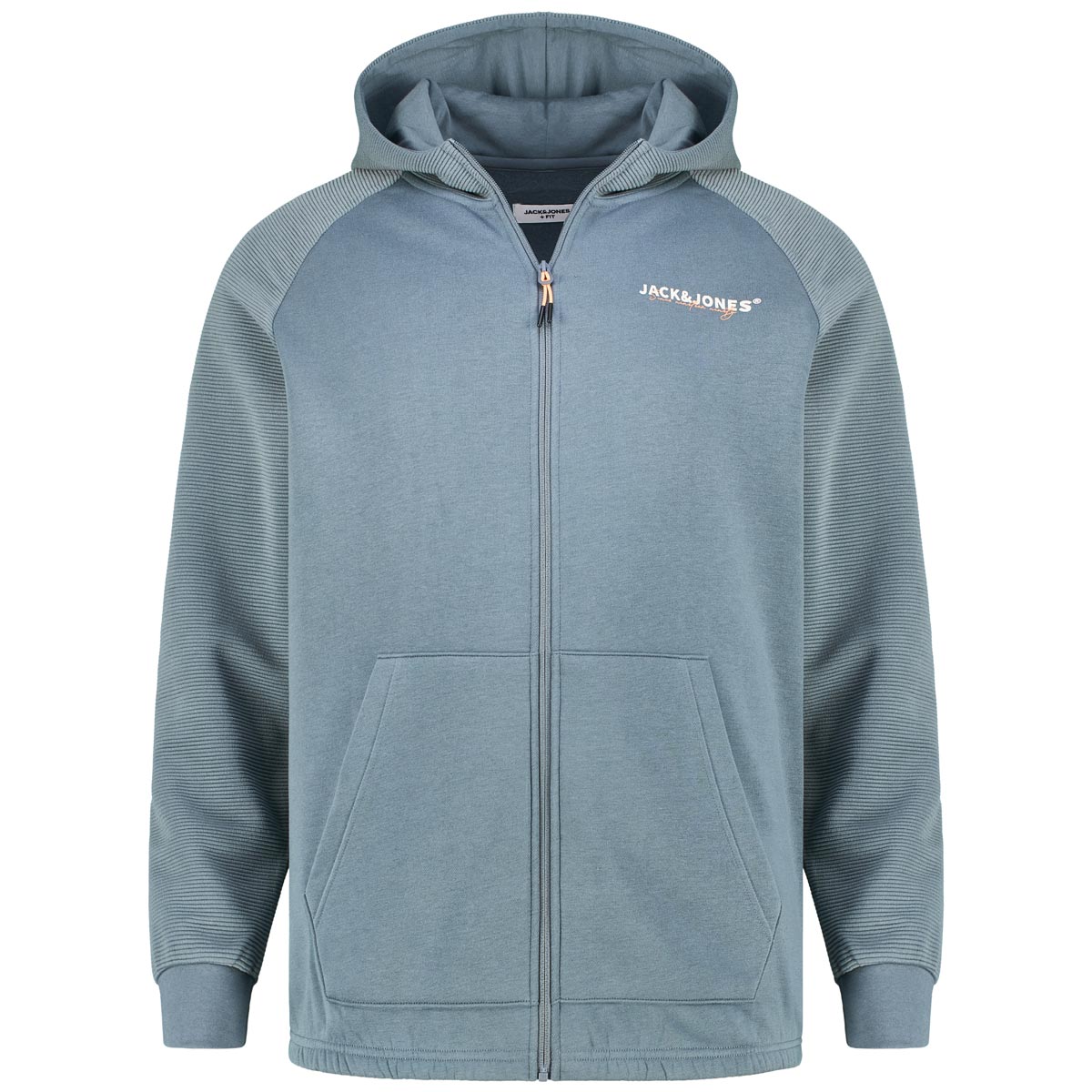 Sweatjacke aus Materialmix