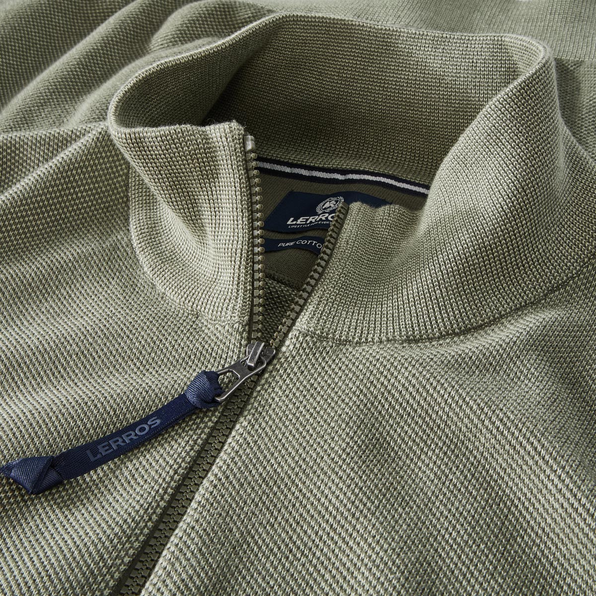 Lerros Strickpullover aus Baumwolle khaki