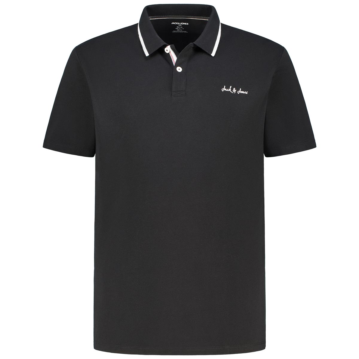 Jack&Jones Poloshirt mit Kontrastdetails Farbe schwarz Größe: 7XL günstig online kaufen