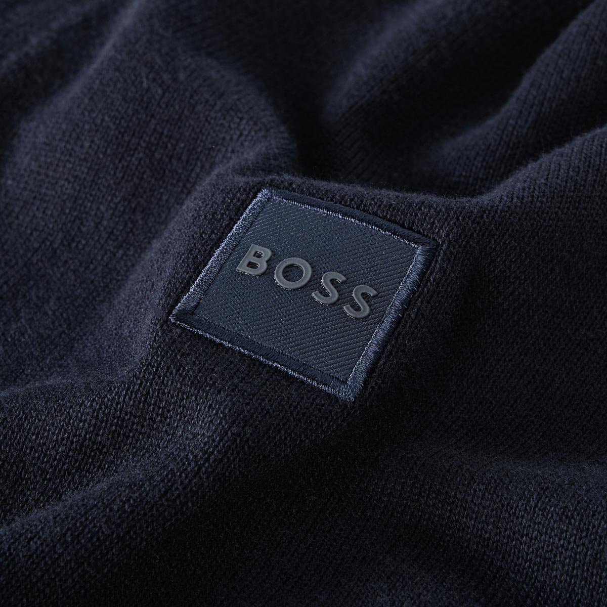 BOSS Strickjacke mit Kaschmir dunkelblau