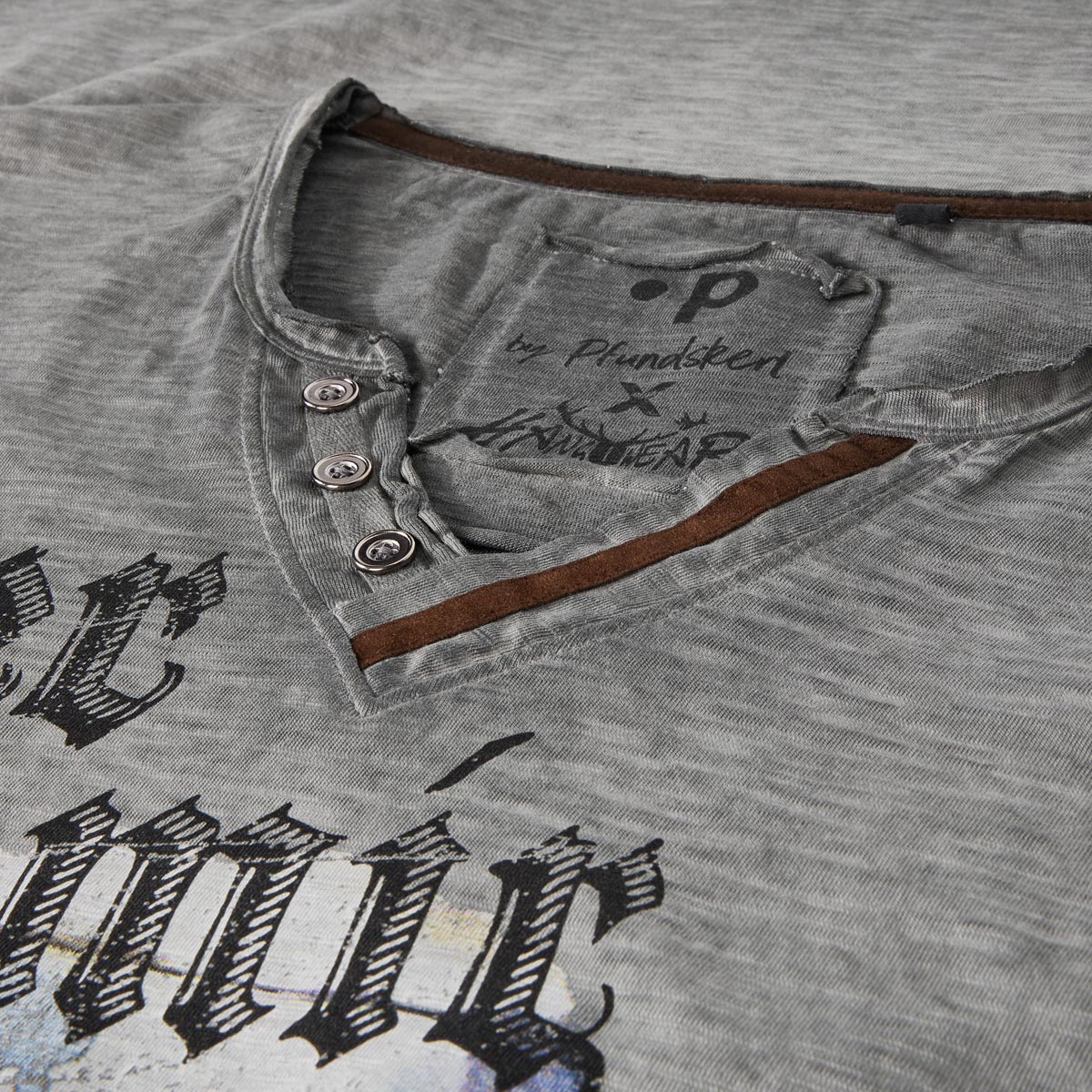 Pfundskerl T-Shirt aus Biobaumwolle grau