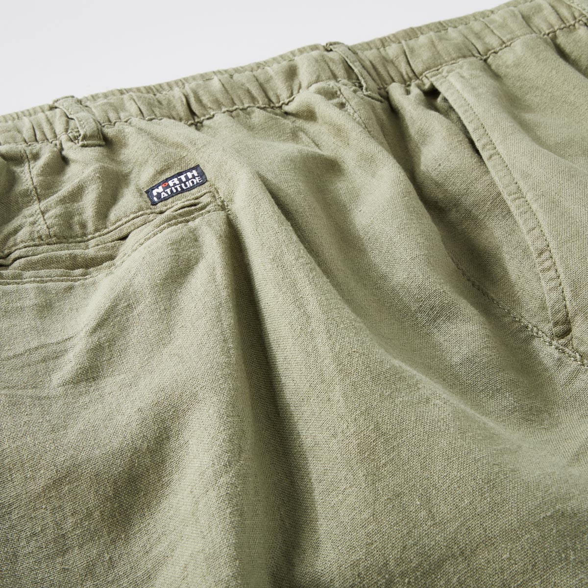 North Chino mit Leinen, Regular Fit oliv