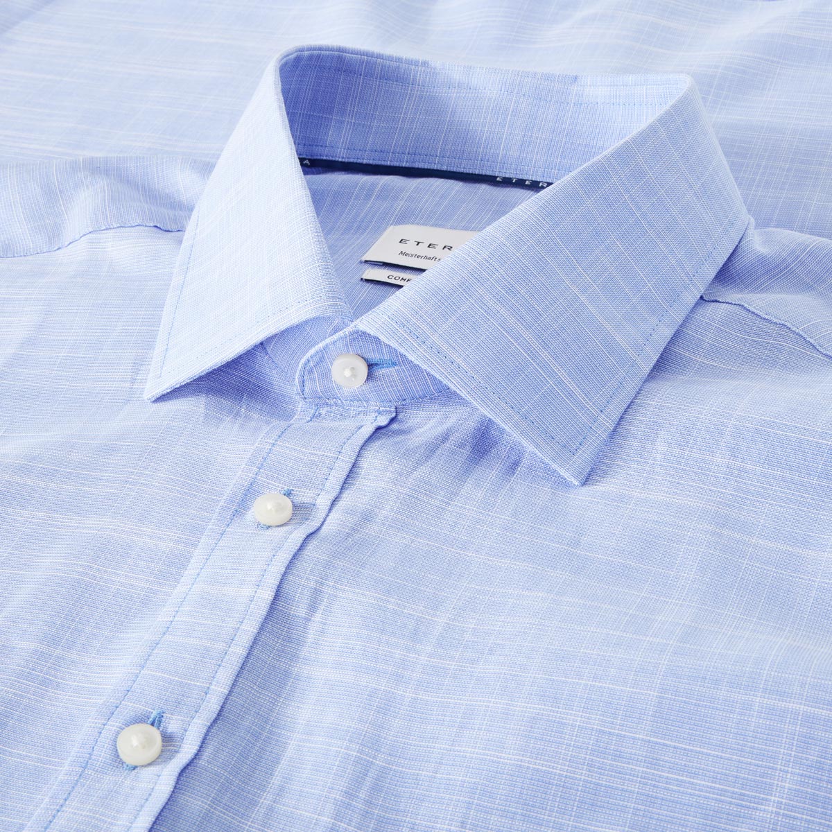 ETERNA Businesshemd aus Baumwollmix, bügelfrei blau