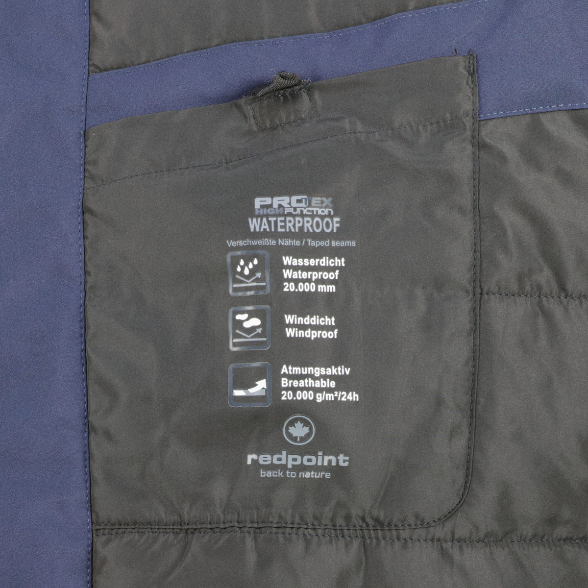 Redpoint Wattierte Funktionsjacke, wind- und wasserdicht dunkelblau