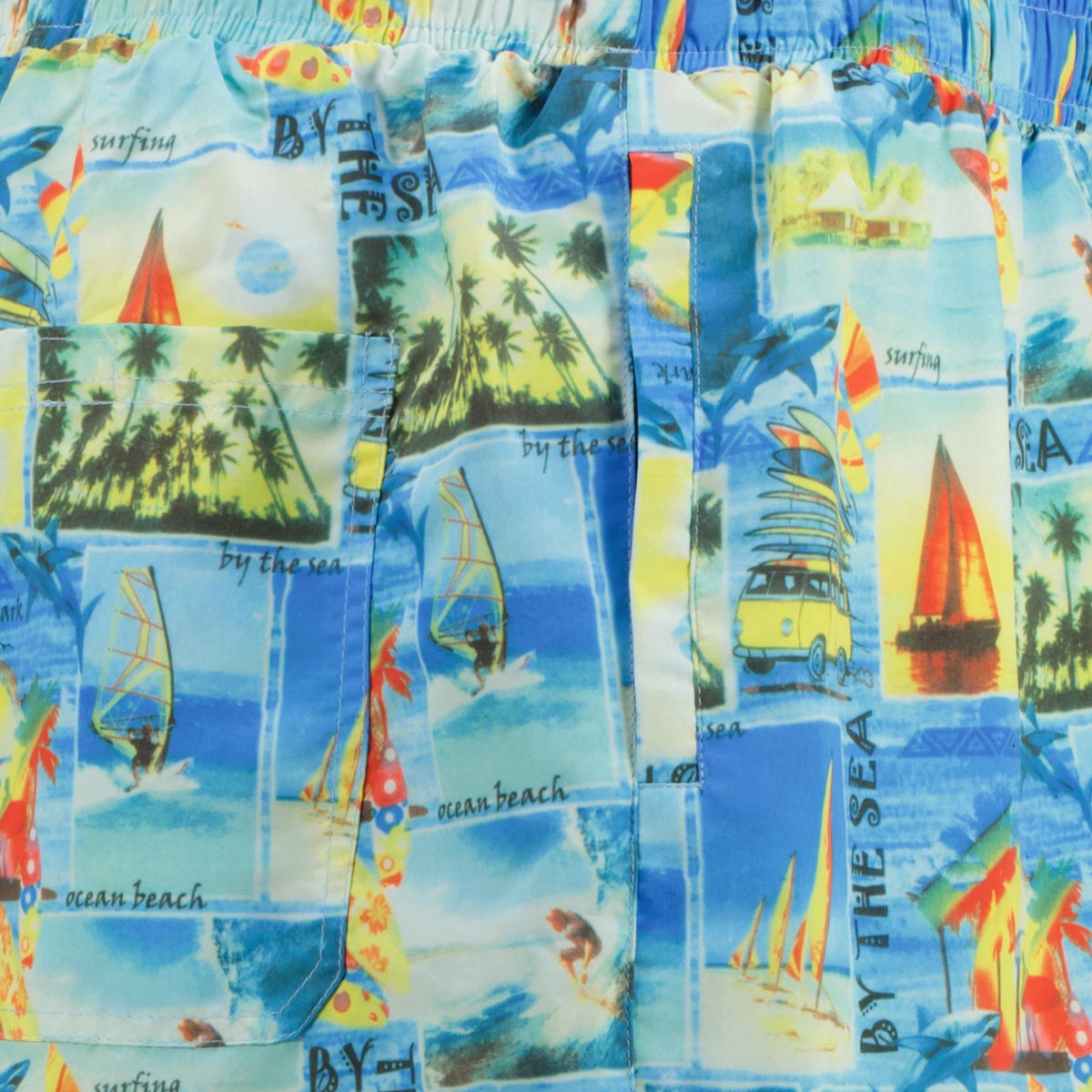 Abraxas Badeshorts mit Allover-Print blau