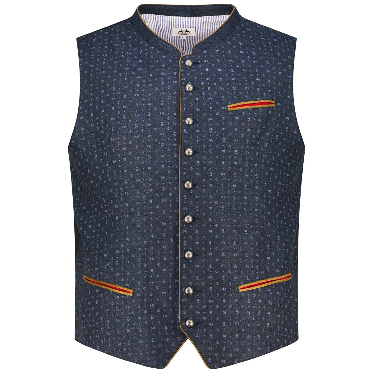 Maddox Trachtenweste aus Leinen dunkelblau