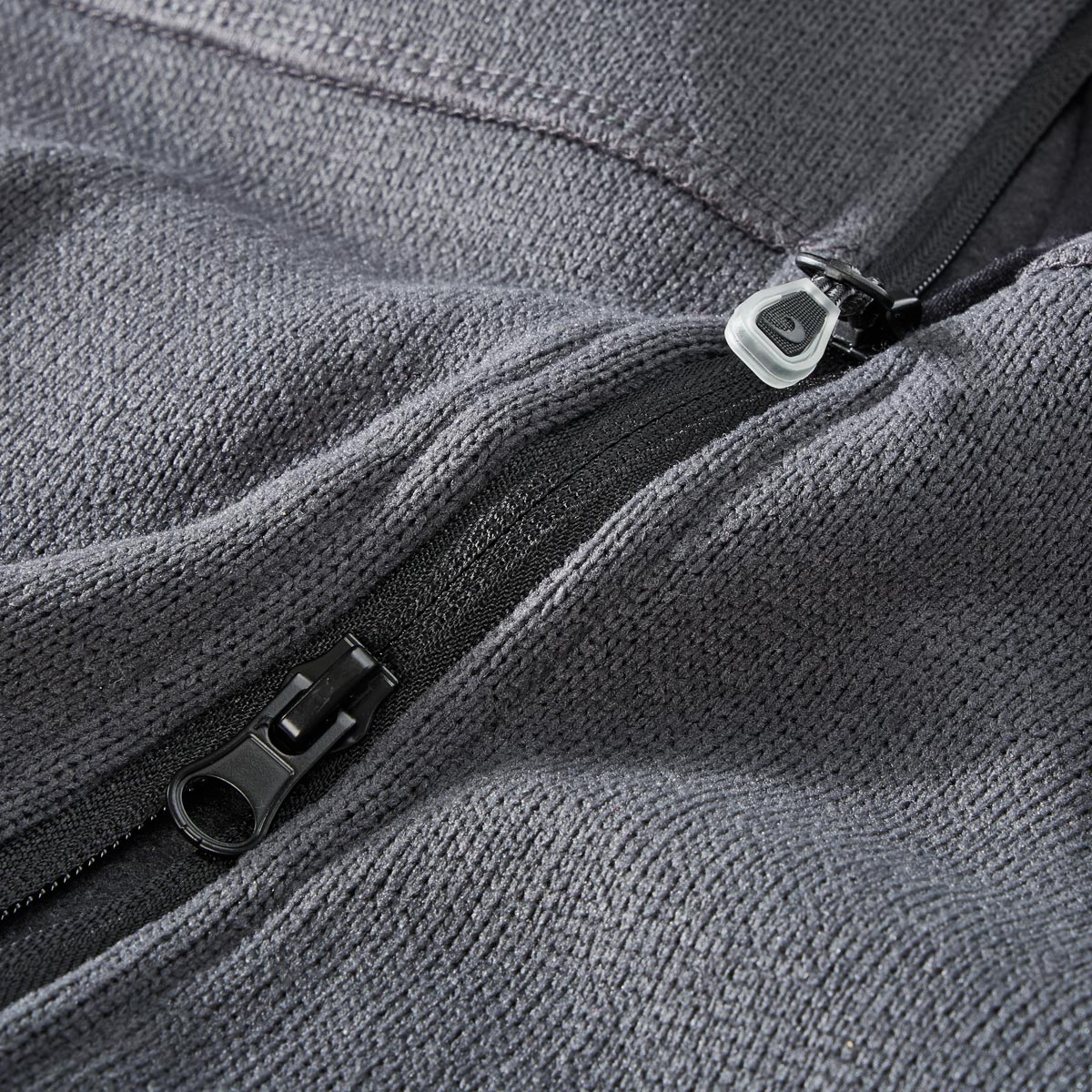 Blue Wave Fleecejacke in Strickoptik anthrazit