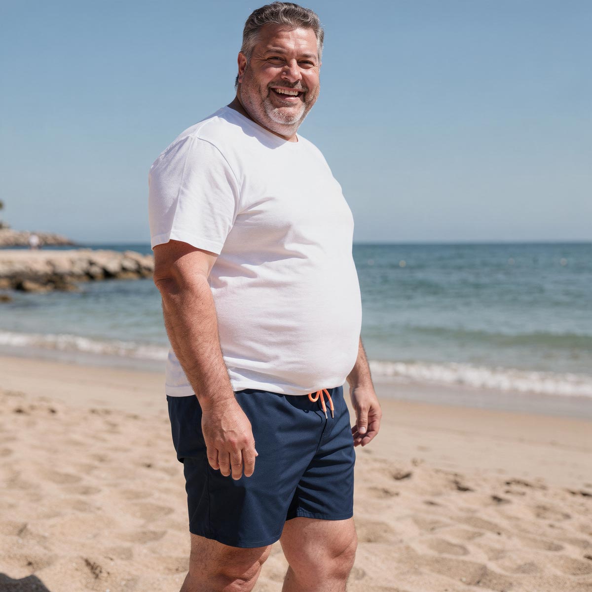 Pfundskerl Elastische Badeshorts für optimale Beweglichkeit dunkelblau