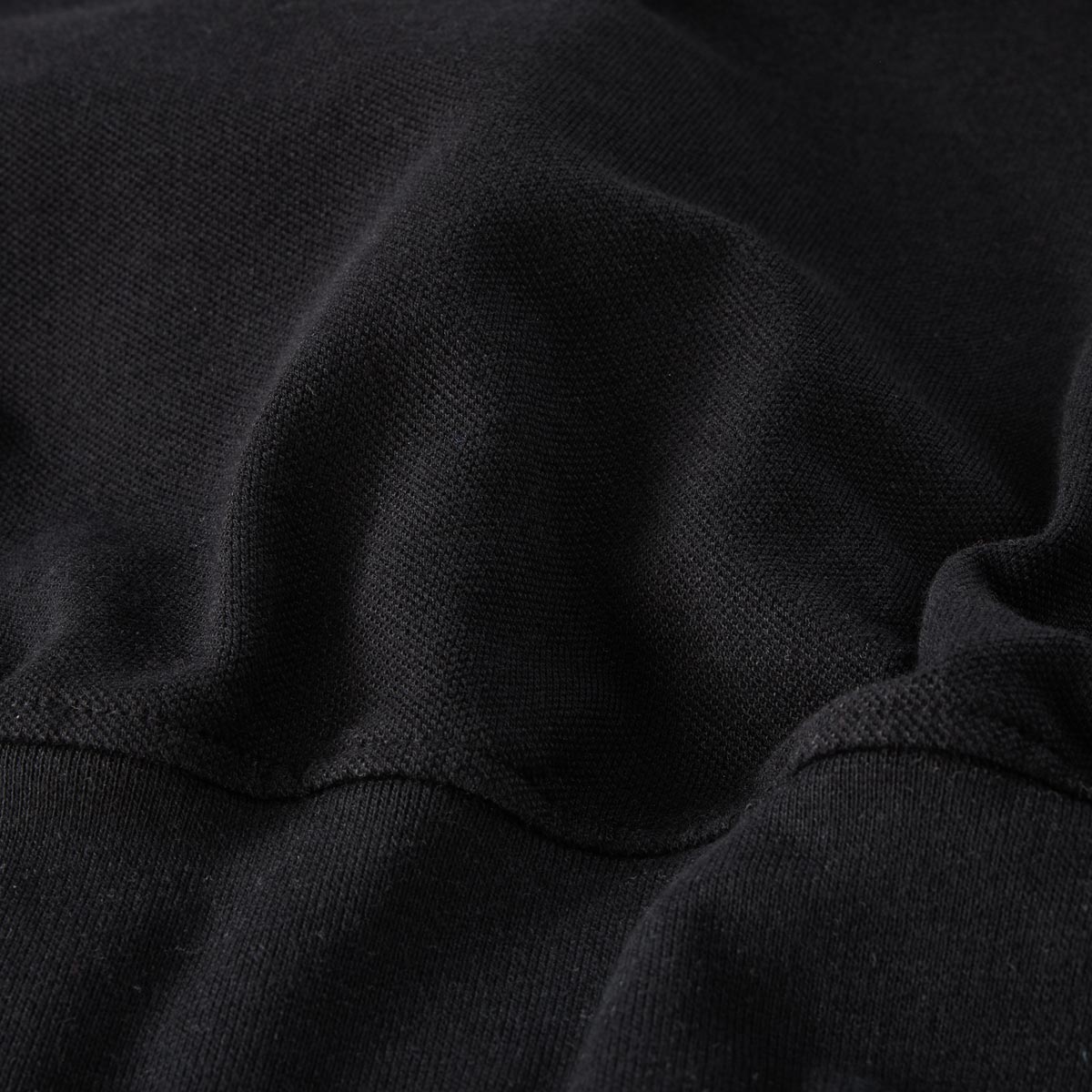 ADAMO Poloshirt mit elastischem Bund schwarz