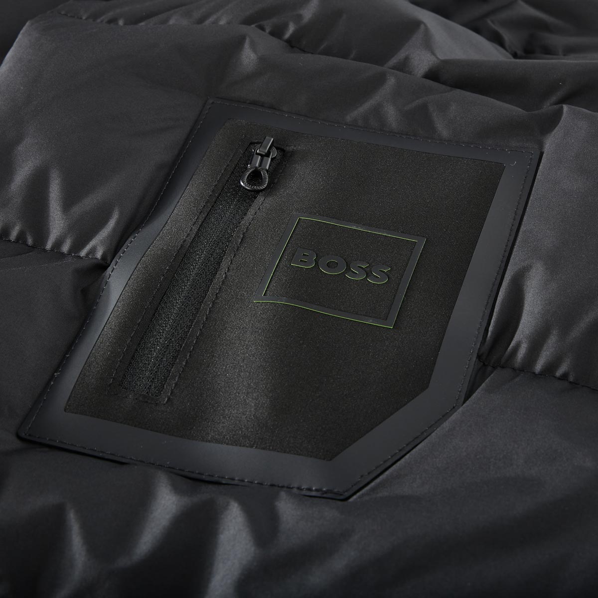 BOSS Wattierte Jacke, wasserabweisend schwarz